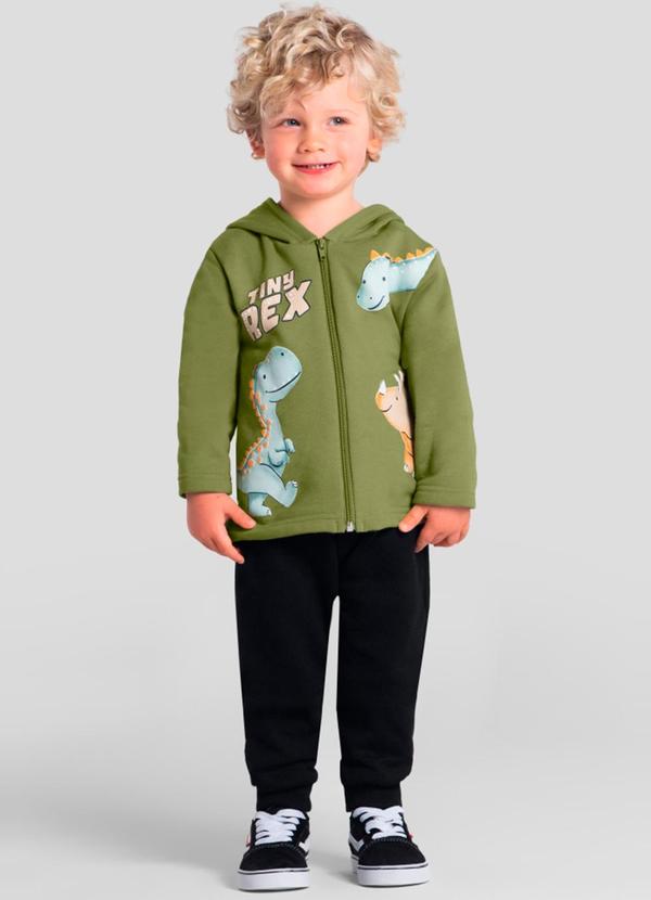 Conjunto Infantil Menino de Dinossauro Verde