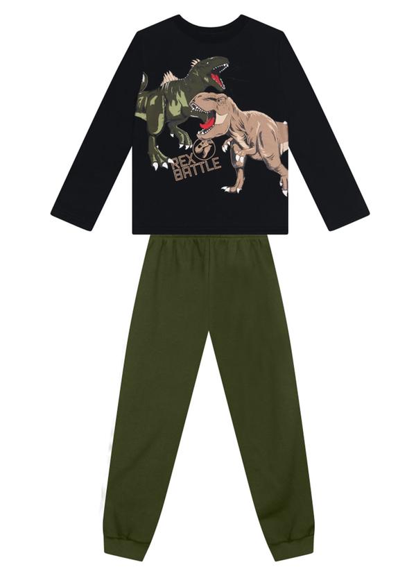 Conjunto Infantil Menino de Dinossauros Preto