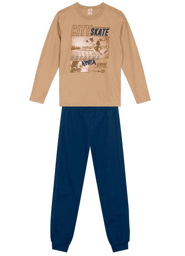 Vista 2 Conjunto Infantil Menino de SkateMarrom Brandili Brandili