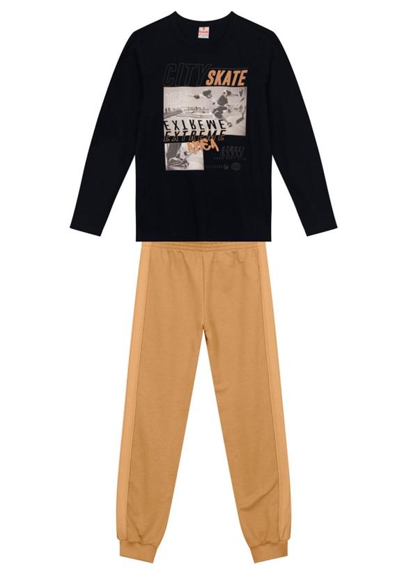 Vista 2 Conjunto Infantil Menino de SkatePreto Brandili Brandili