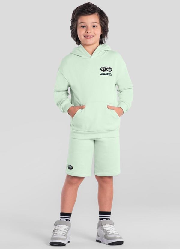 Vista 2 Conjunto Infantil Menino de Skate Verde Brandili Brandili
