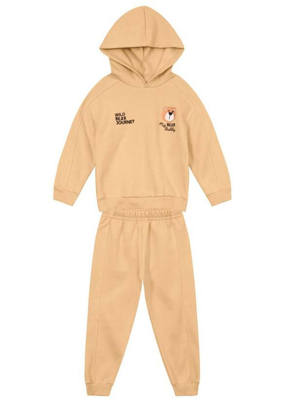 Conjunto Infantil Menino de Ursinho Amarelo