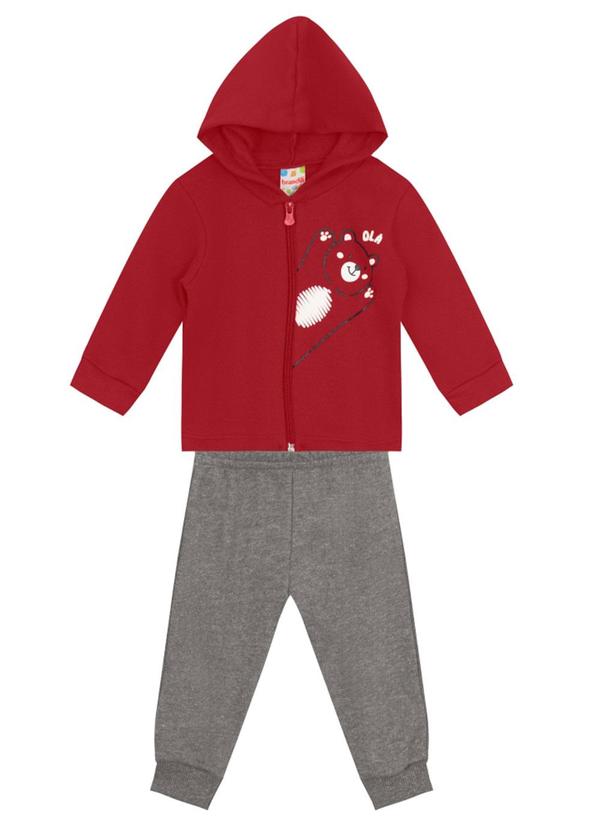 Conjunto Infantil Menino de Ursinho Bordô