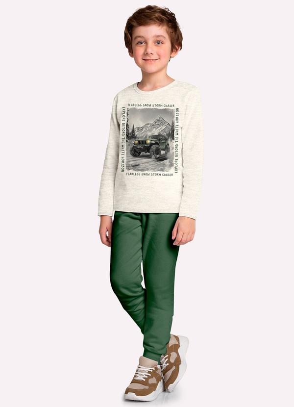 Conjunto Infantil Menino em Algodão Cinza