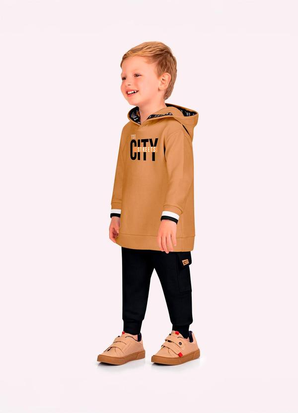 Conjunto Infantil Menino em Algodão Marrom