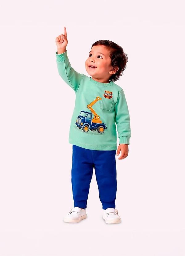 Conjunto Infantil Menino em Algodão Verde