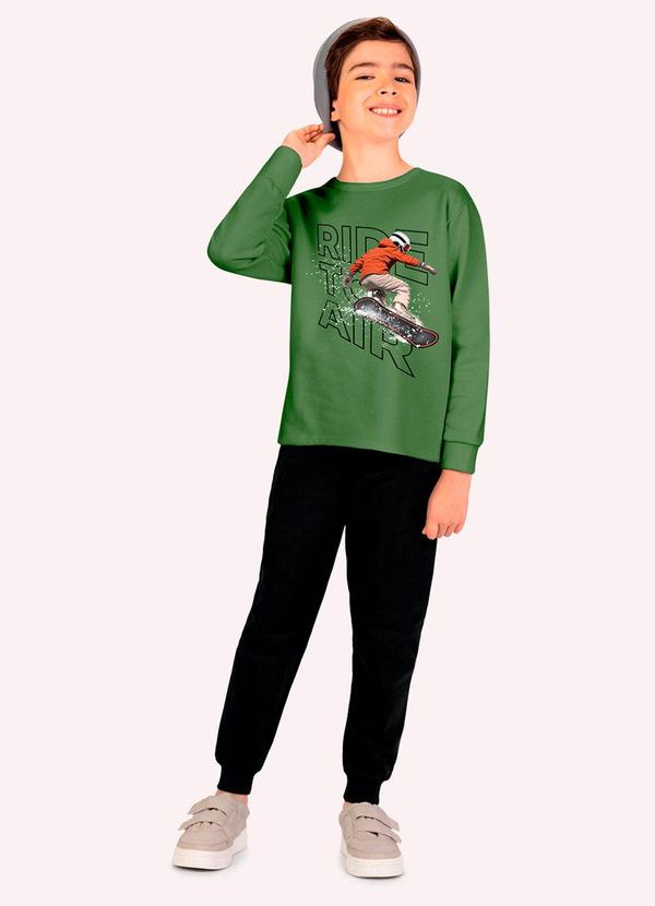 Conjunto Infantil Menino em Algodão Verde