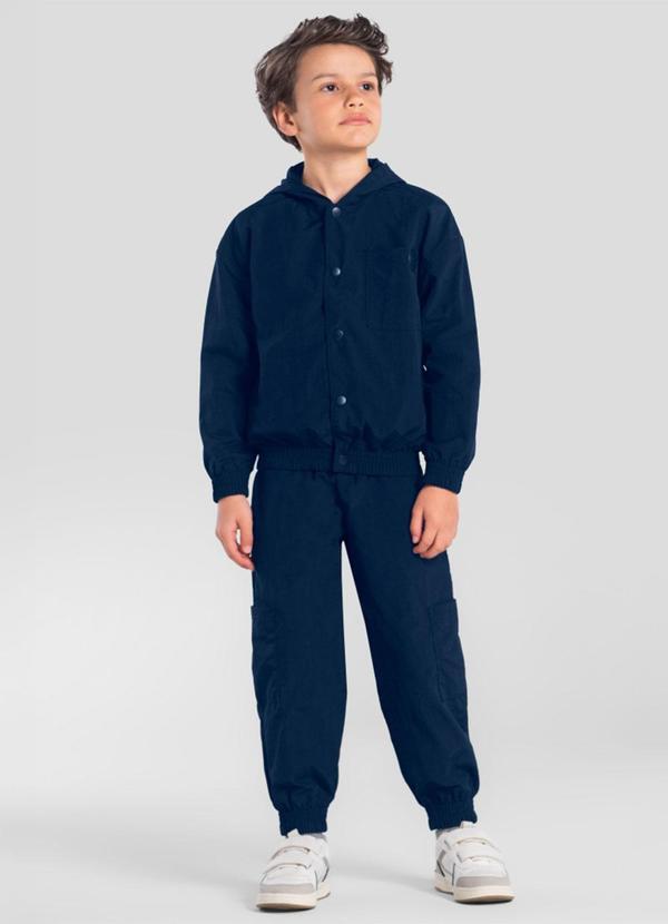 Conjunto Infantil Menino em Microfibra Azul
