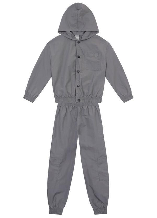 Conjunto Infantil Menino em Microfibra Cinza