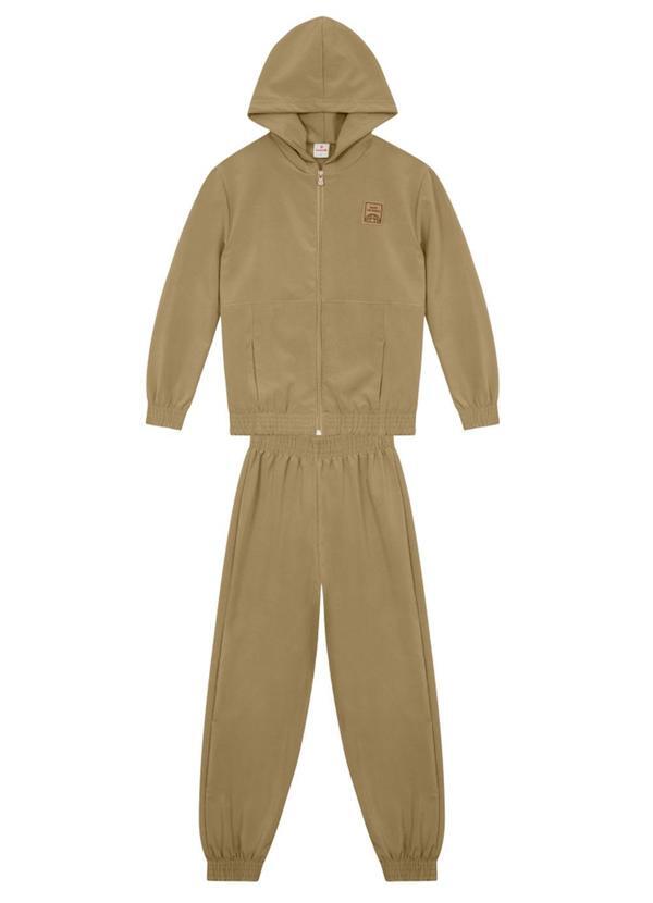 Conjunto Infantil Menino em Microfibra Marrom
