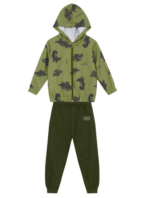 Conjunto Infantil Menino em Microfibra Verde
