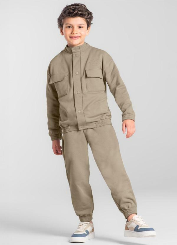 Conjunto Infantil Menino em Moletom Marrom
