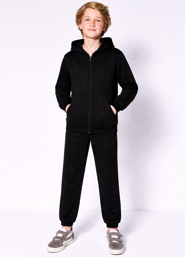 Conjunto Infantil Menino em Moletom Preto