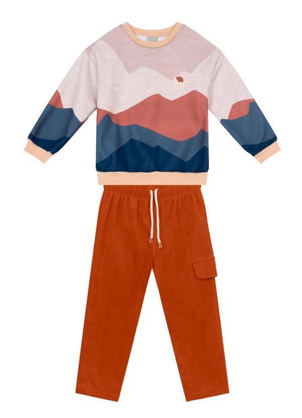 Conjunto Infantil Menino em Moletom Sport Azul