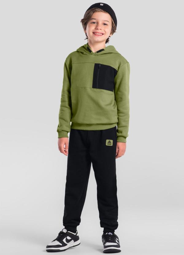 Conjunto Infantil Menino em Moletom Verde