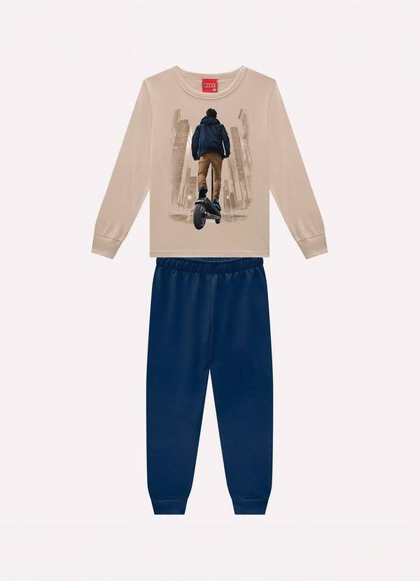 Conjunto Infantil Menino Estampa Bege