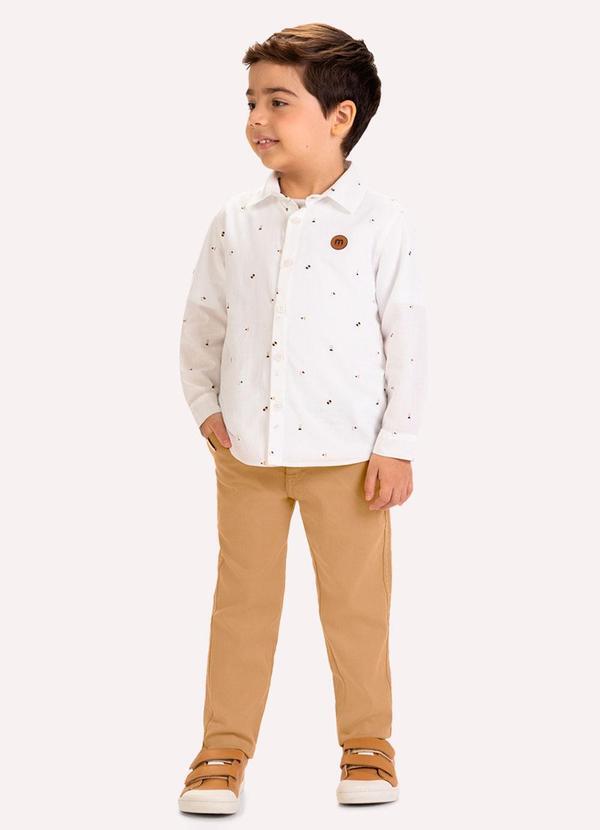 Conjunto Infantil Menino Estampa Branco