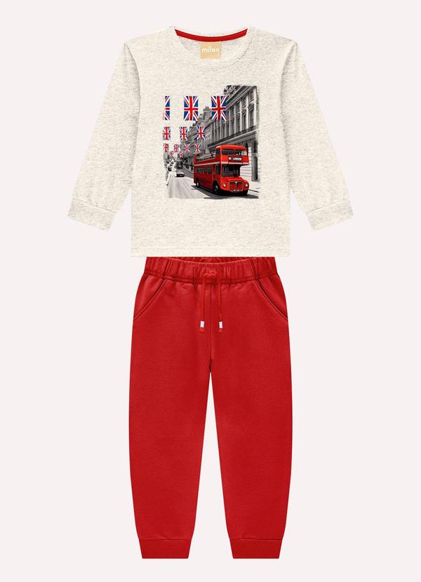 Conjunto Infantil Menino Estampa Cinza