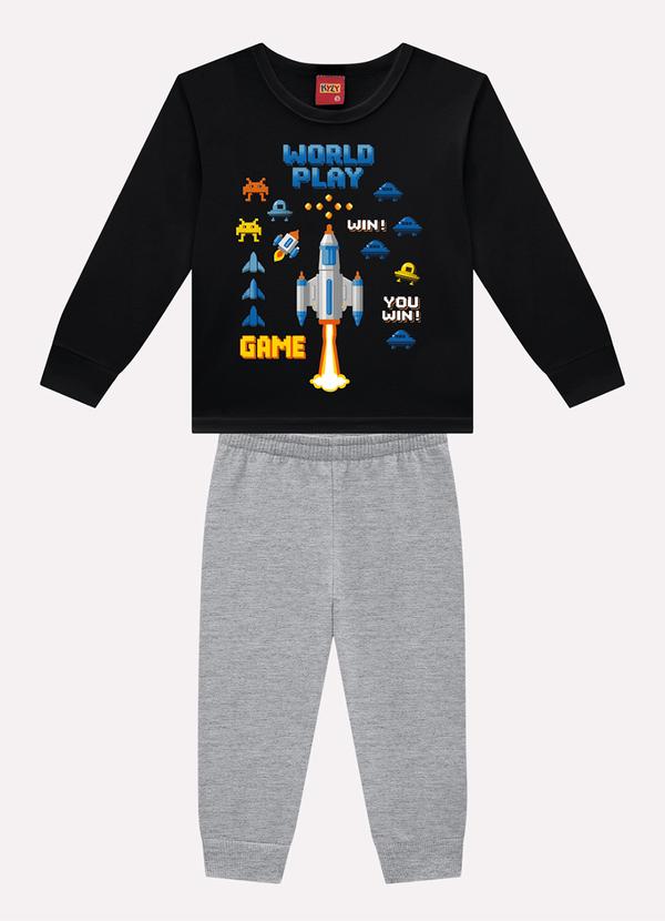 Conjunto Infantil Menino Estampa Preto