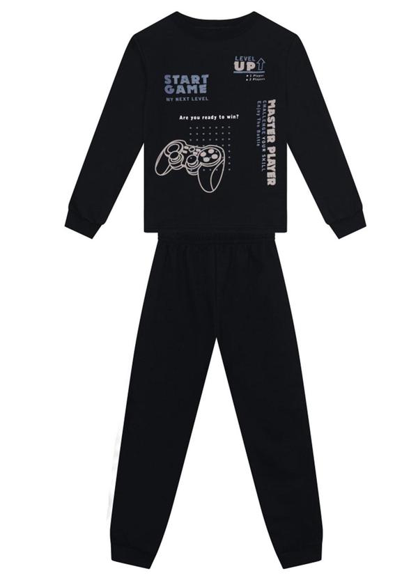 Conjunto Infantil Menino Gamer Preto