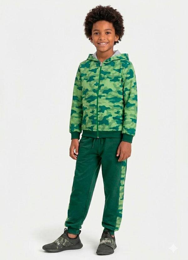 Conjunto Infantil Menino Inverno Camuflado Verde
