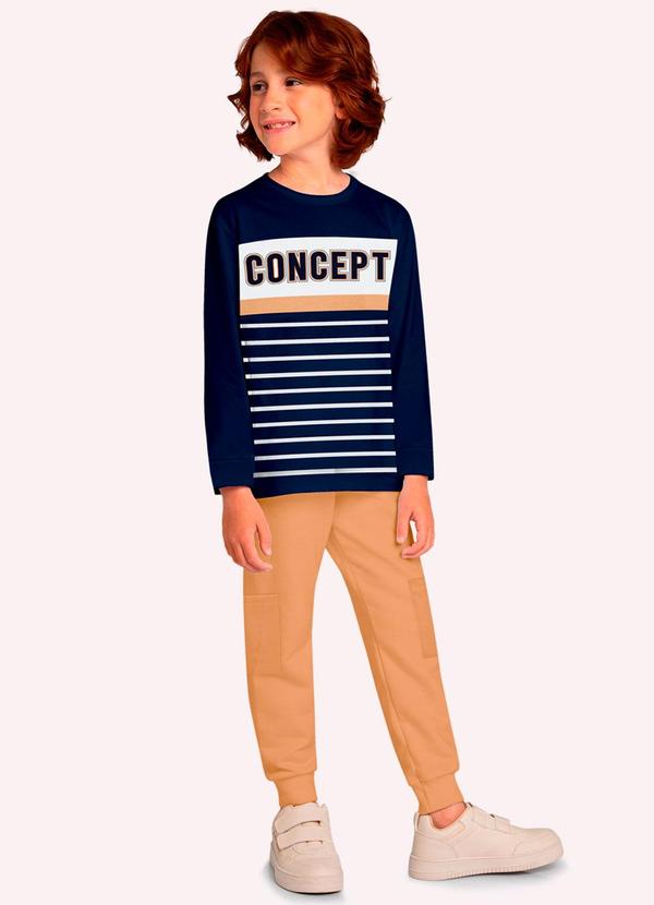 Conjunto Infantil Menino Lettering Azul
