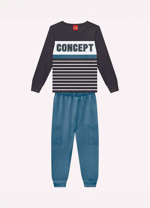 Conjunto Infantil Menino Lettering Cinza