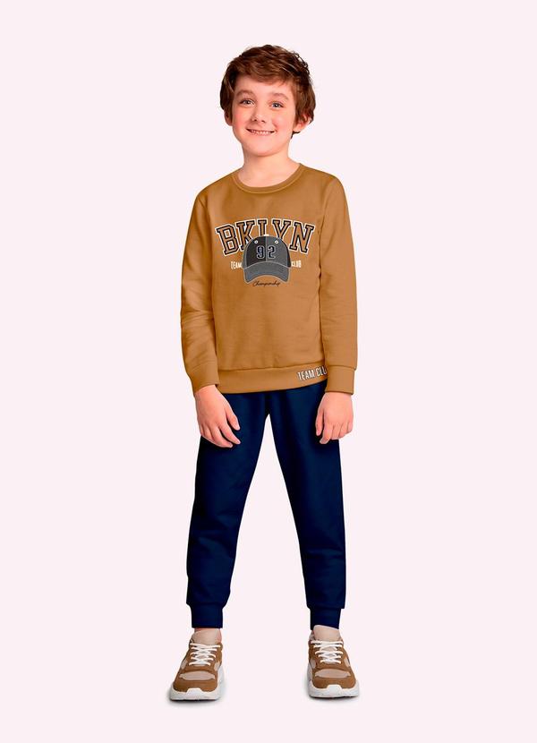 Conjunto Infantil Menino Lettering Marrom