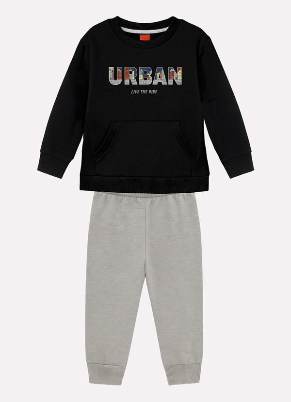 Conjunto Infantil Menino Lettering Preto
