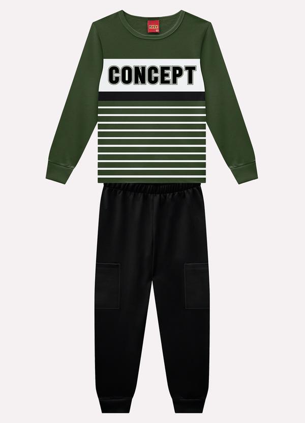 Conjunto Infantil Menino Lettering Verde