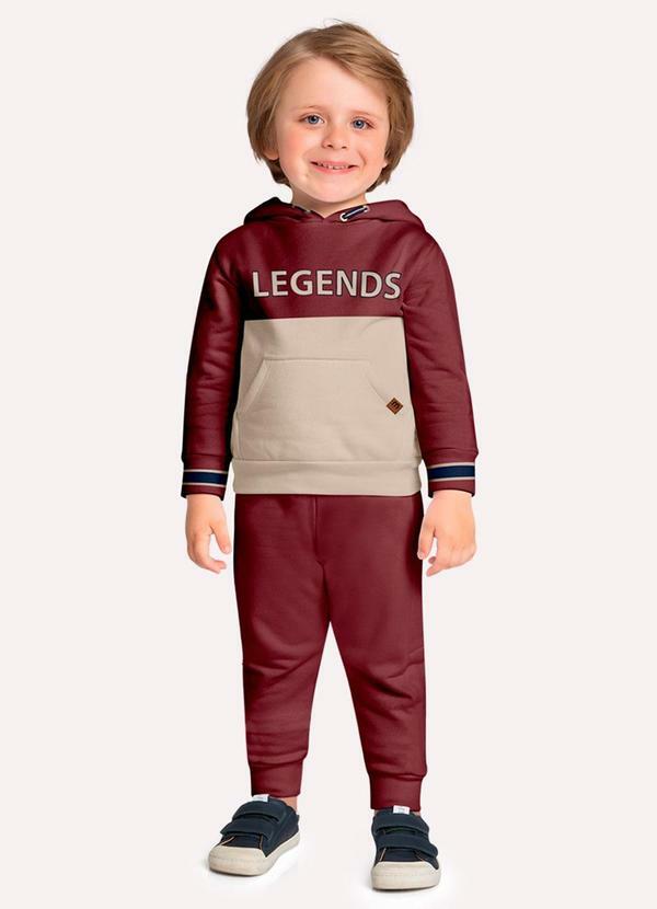 Conjunto Infantil Menino Lettering Vermelho