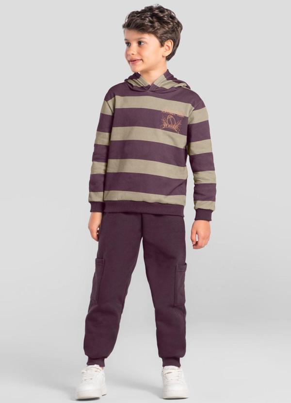 Conjunto Infantil Menino Listrado Marrom
