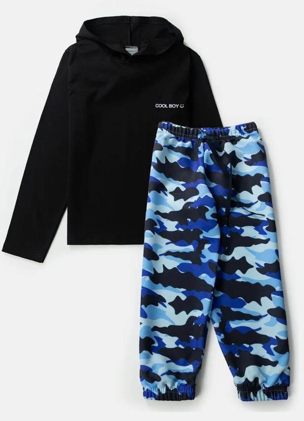Conjunto Infantil Menino Meia Estação Preto