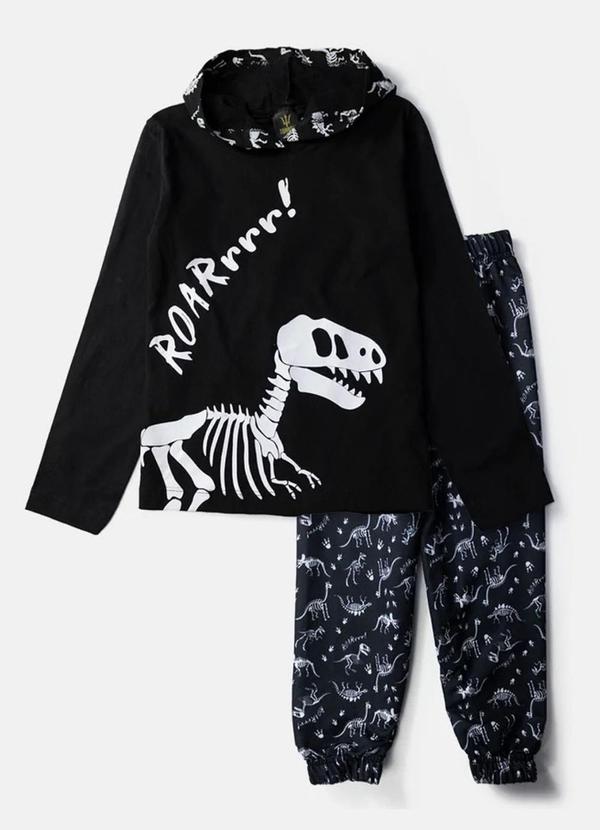 Vista 2 Conjunto Infantil Menino Meia Estação Preto Rovi Kids Rovi Kids