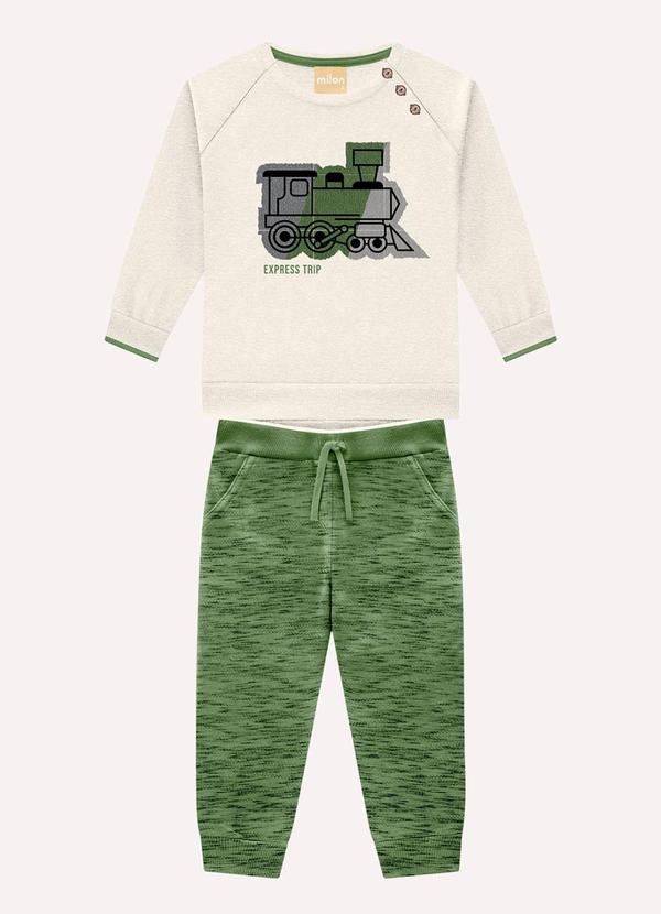 Conjunto Infantil Menino Trem Cinza