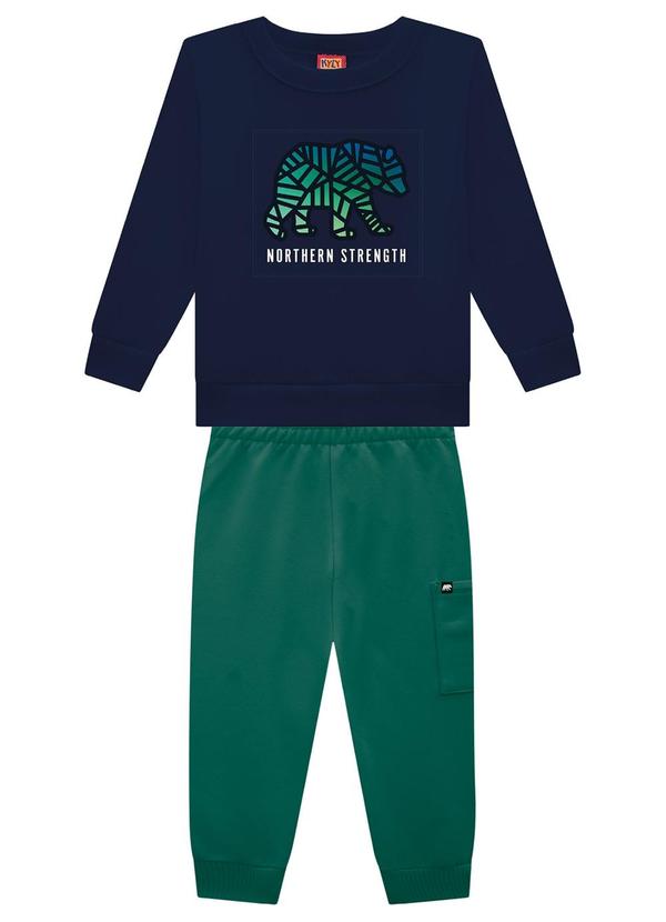 Vista 2 Conjunto Infantil Menino Urso Azul Kyly Kyly