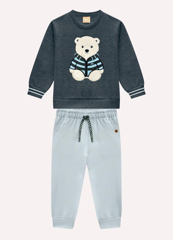 Conjunto Infantil Menino Urso Cinza