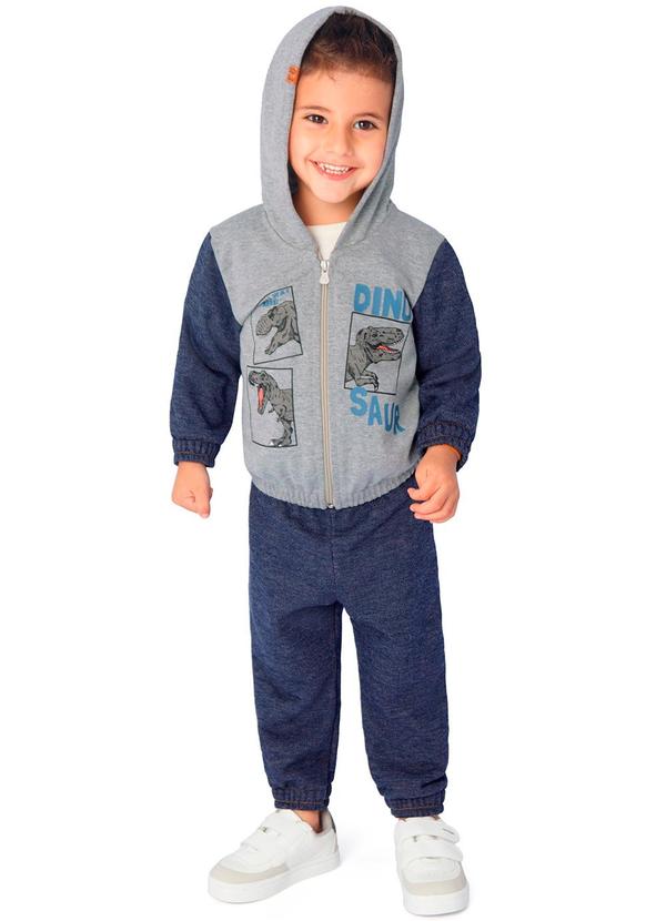 Conjunto Infantil Moletom com Capuz Cinza