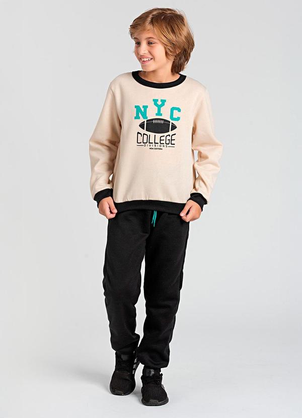 Conjunto Infantil Nyc College Boy Bege