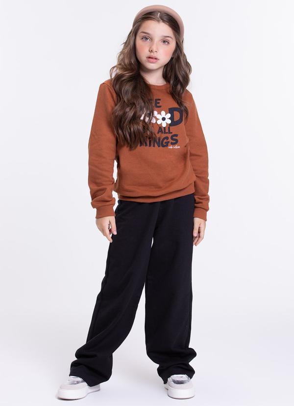 Vista 2 Conjunto Infantil Wide Leg See Good Caramelo VIDA COSTEIRA VIDA COSTEIRA