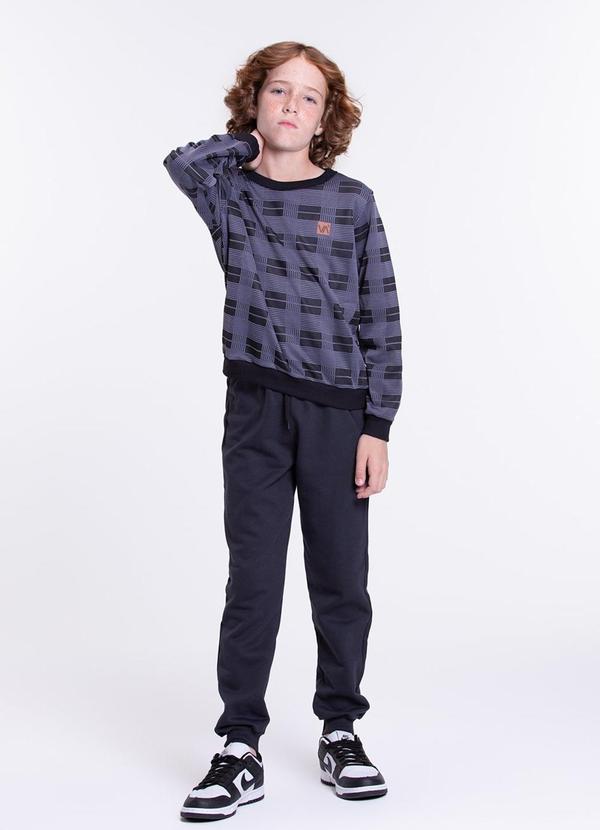 Conjunto Infantil Xadrez Mocinho Preto