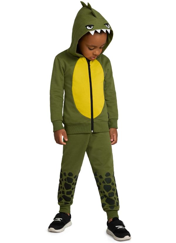 Conjunto Jaqueta e Calça em Moletom Verde