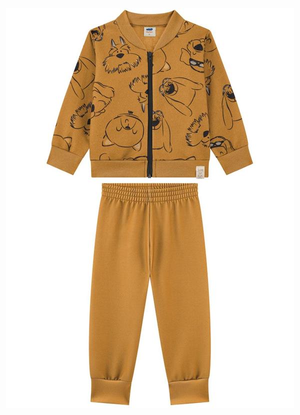 Conjunto Jaqueta e Calça Marrom
