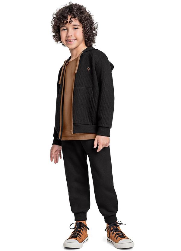 Vista 2 Conjunto Jaqueta e Calça Menino Preto Quimby Quimby