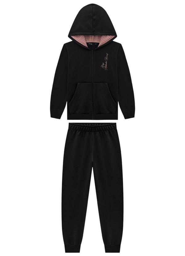 Conjunto Jaqueta e Calça Três Cabos Preto