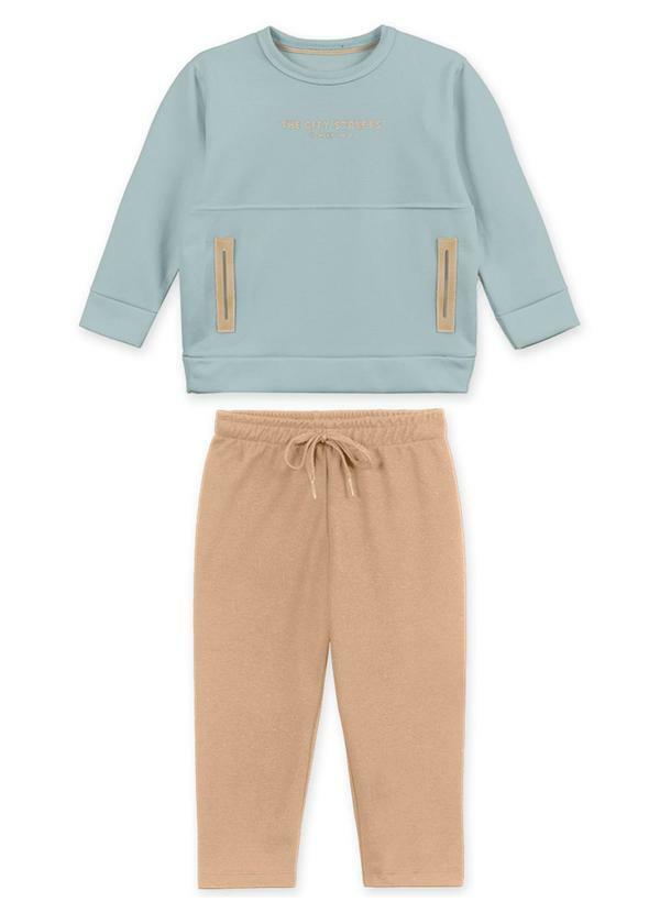 Vista 2 Conjunto Longo Infantil Azul Marisol Marisol