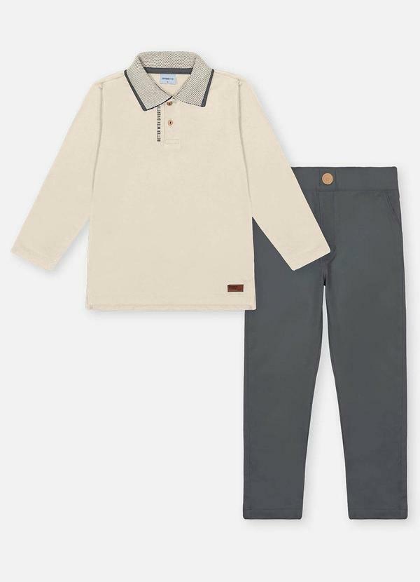 Conjunto Longo Infantil Menino Better Bege