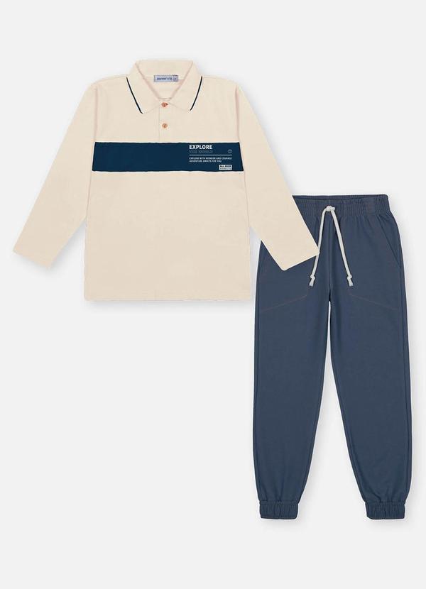 Conjunto Longo Infantil Menino Explorer Bege