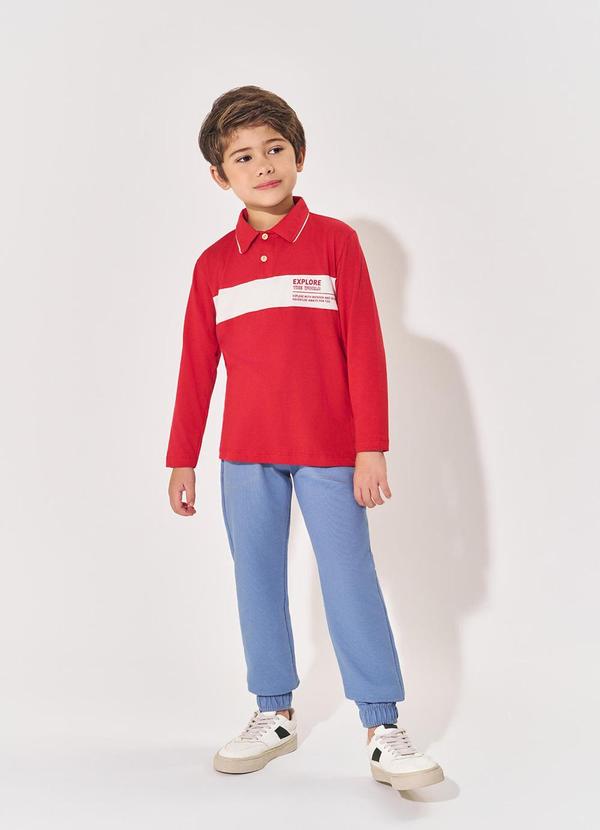 Conjunto Longo Infantil Menino Explorer Vermelho