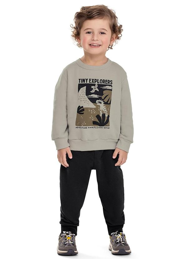 Conjunto Longo Infantil Menino Explorers Cinza